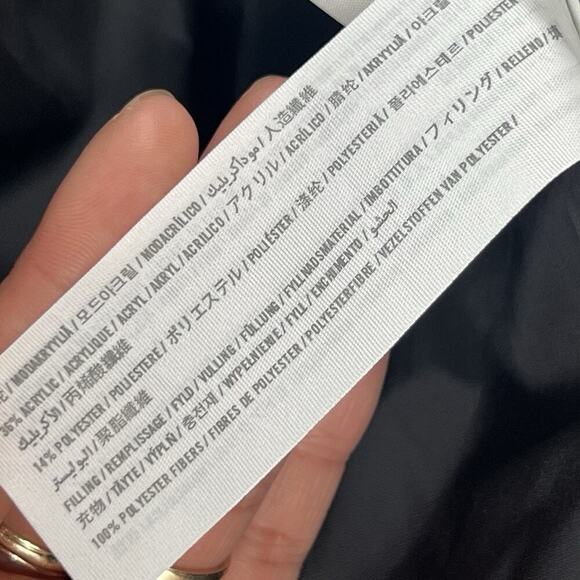 Hollister Long Black Hooded Puffer Coat Faux Fur Trim Winter Jacket Size Women S - Picture 3 of 9